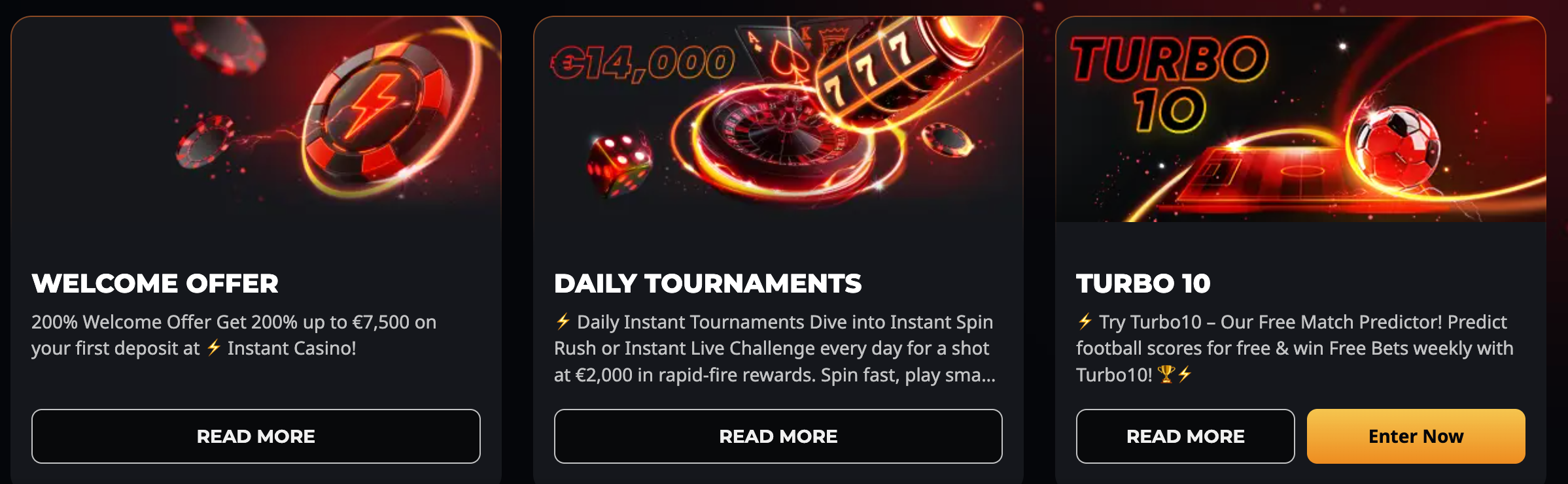 instant Casino bonus